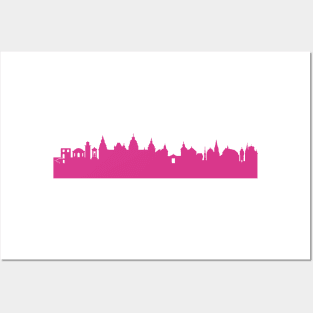 Aschaffenburg skyline pink Posters and Art